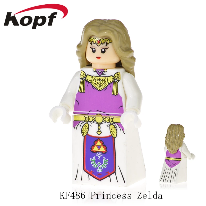 Одна кирпичи фигурки знаменитая игра принцесса Zelda Link строительные блоки куклы игрушки для детей подарок KF2027