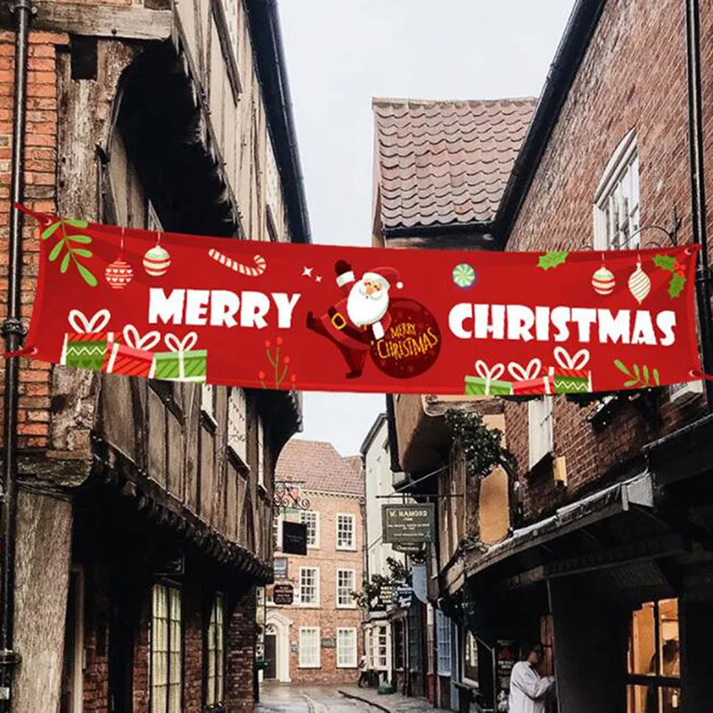 

Большой Рождественский баннер «Санта + буквы» для улицы и помещений, подвесной Рождественский знак, украшение для рождественской семейной ...