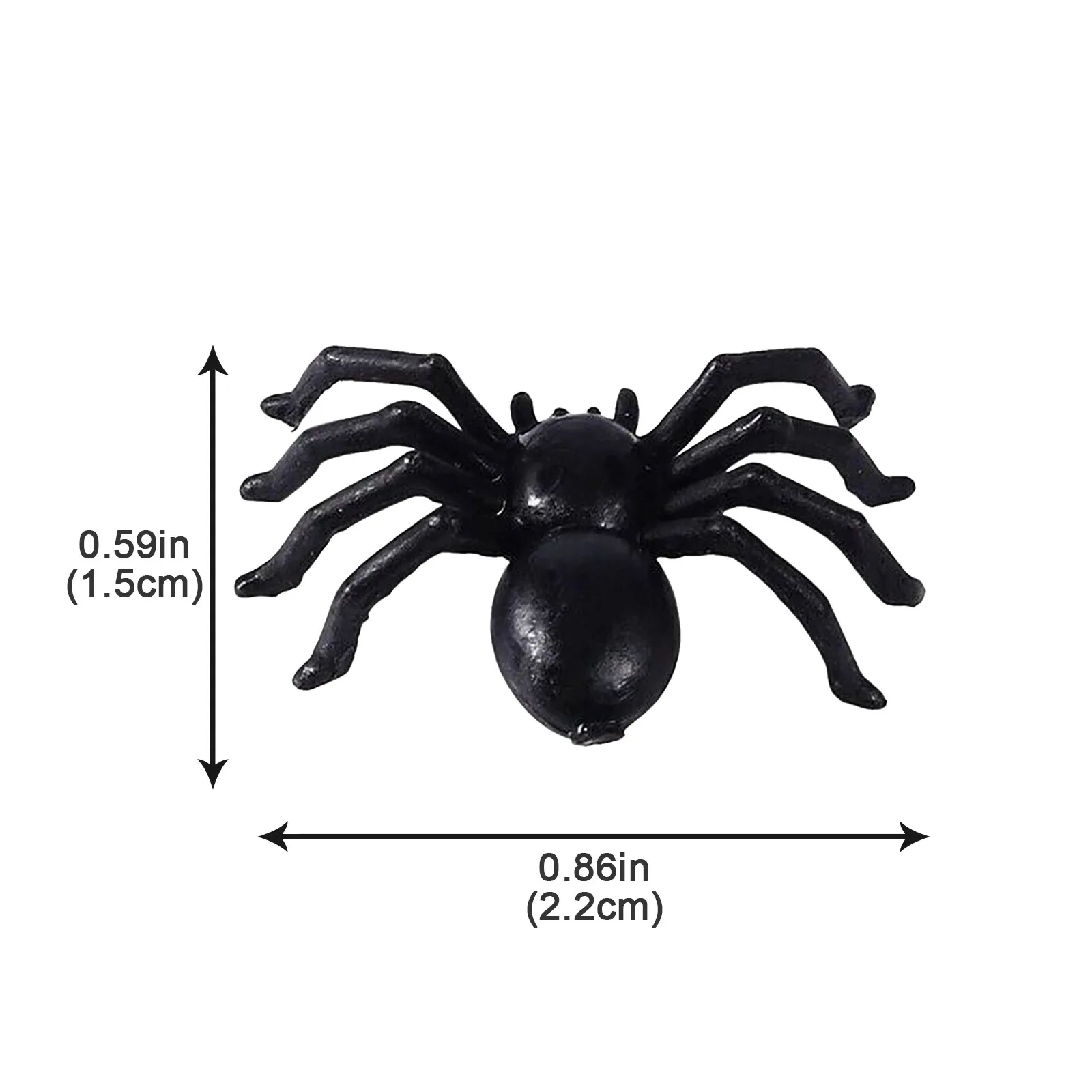 50/100PCS Halloween Mini Plastic Black Luminous Spider Horror Haunted House Web Bar Party Decoration |