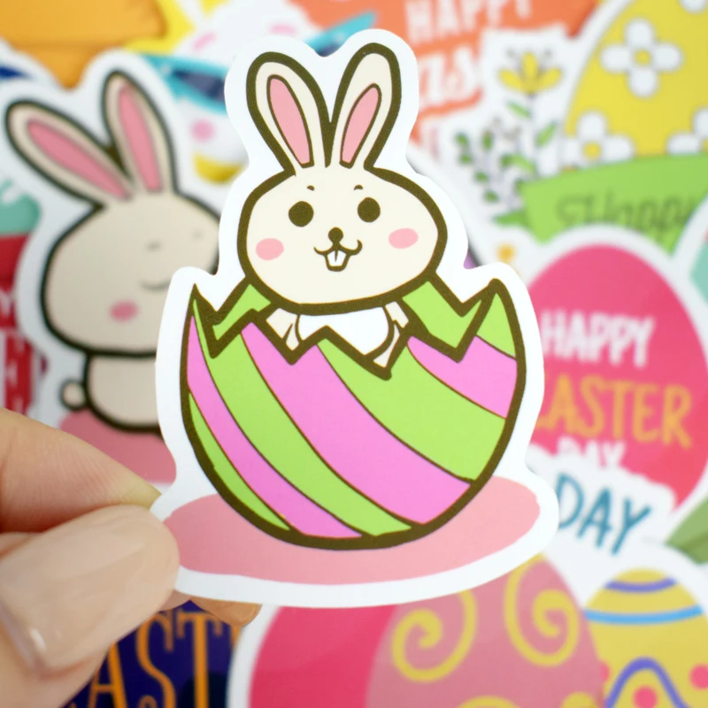 50 шт. Пасхальный кролик Мультяшные фотообои для детей мотоцикл бампер скейтборд