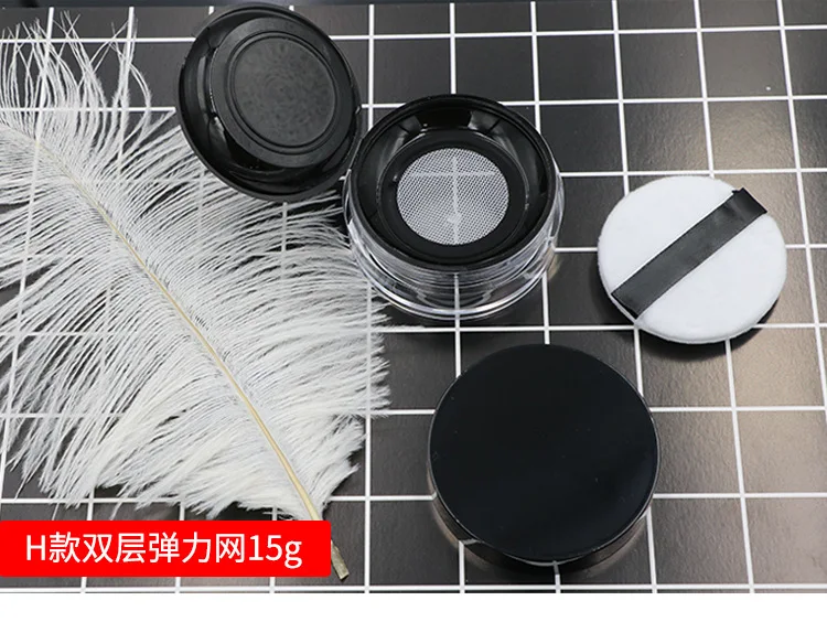 Новая Рассыпчатая баночка для косметички, контейнер для упаковки порошка с нейлоновой закрученной сеткой и слоем 3 г 5 г 10 г 15 г 20 г