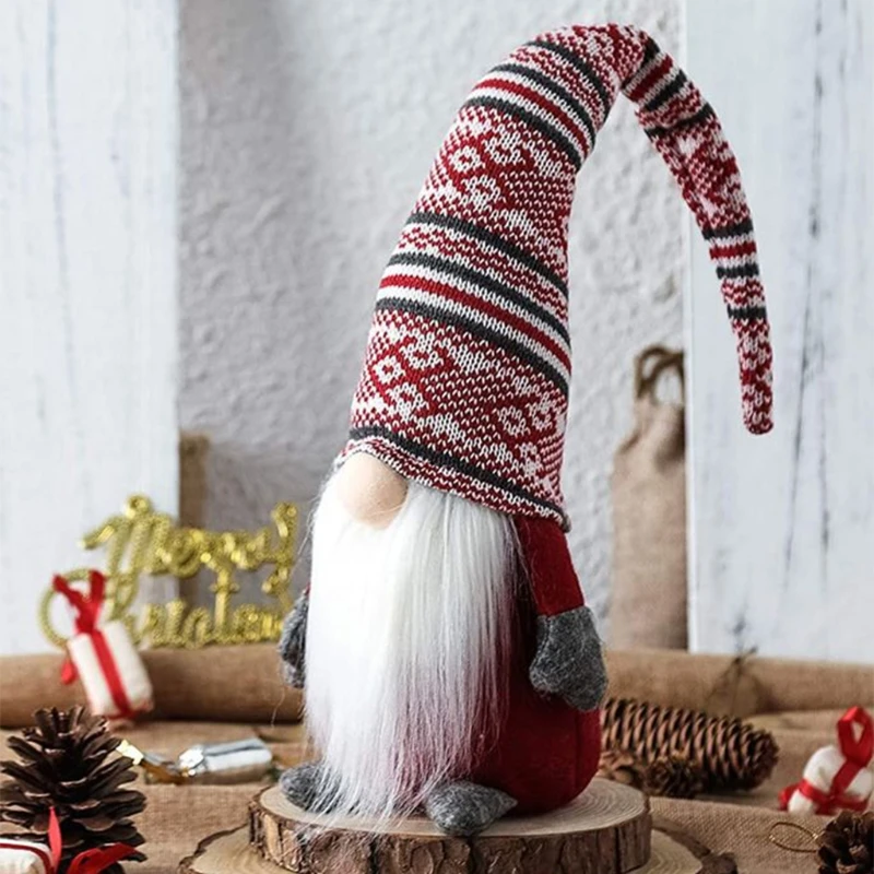 

Thanksgiving Christmas Dwarf Decoration Faceless Doll Gnomes Plush Elf Toy Gif