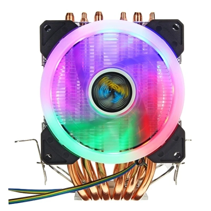 

Lanshuo CPU Cooler 6 Heatpipe 4-Pin RGB 2 Fans for In-Tel 775/1150/1151/1155/1156/1366 AMDs Platforms