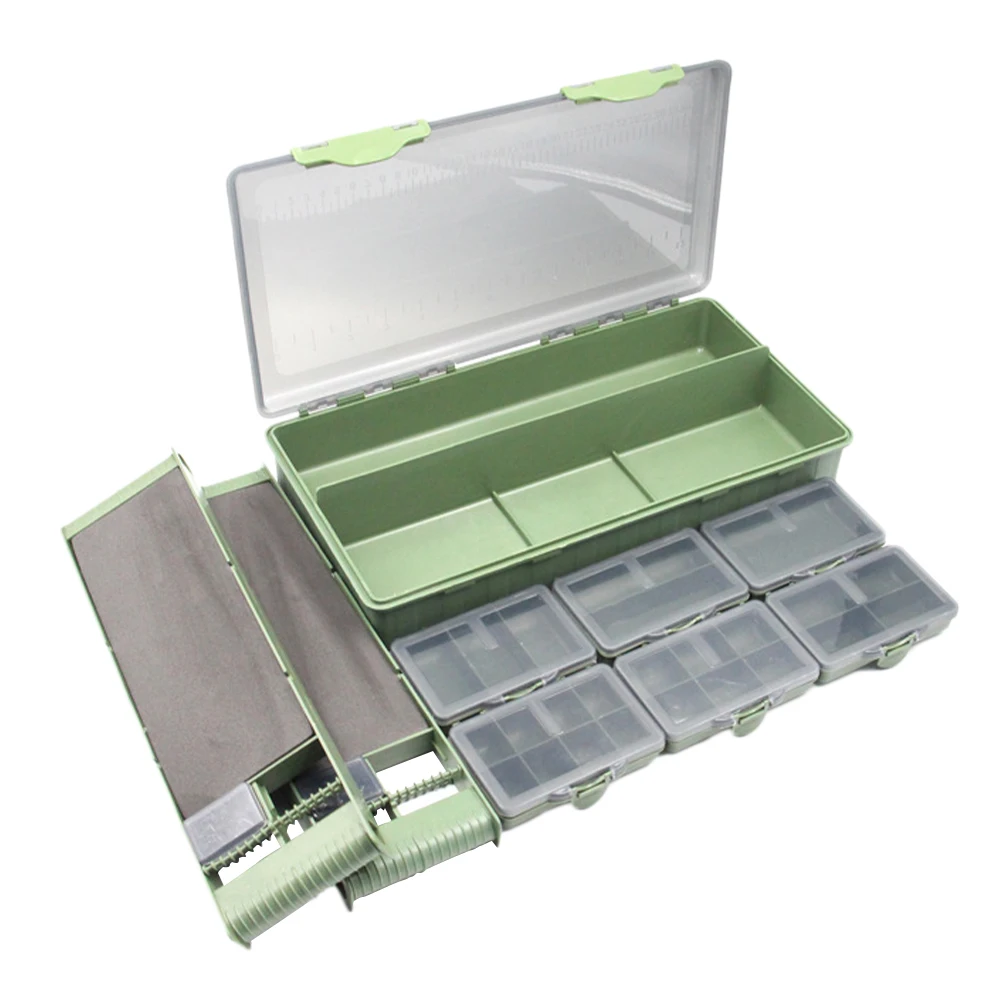 

Carp Coarse Sea Fishing Tackle Box Bit Complete Boxes System Ideal for Hooks Swivels Beads Spinners Fishing Tackle Kit