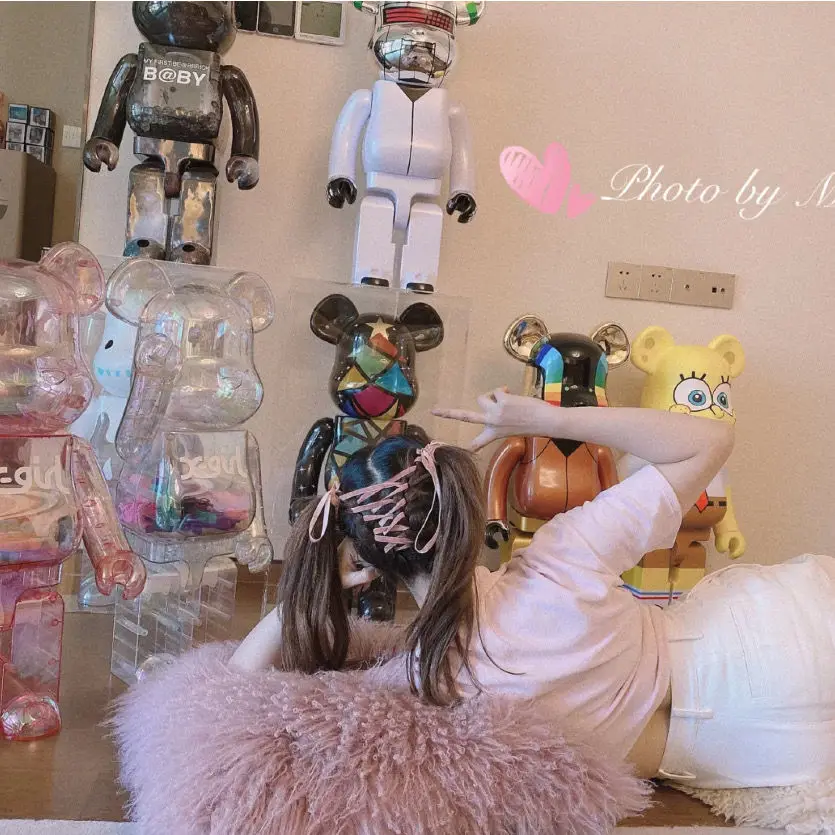 BEARBRICK 28 см 400% прозрачный медведь модель половинчатая кость модные игрушки