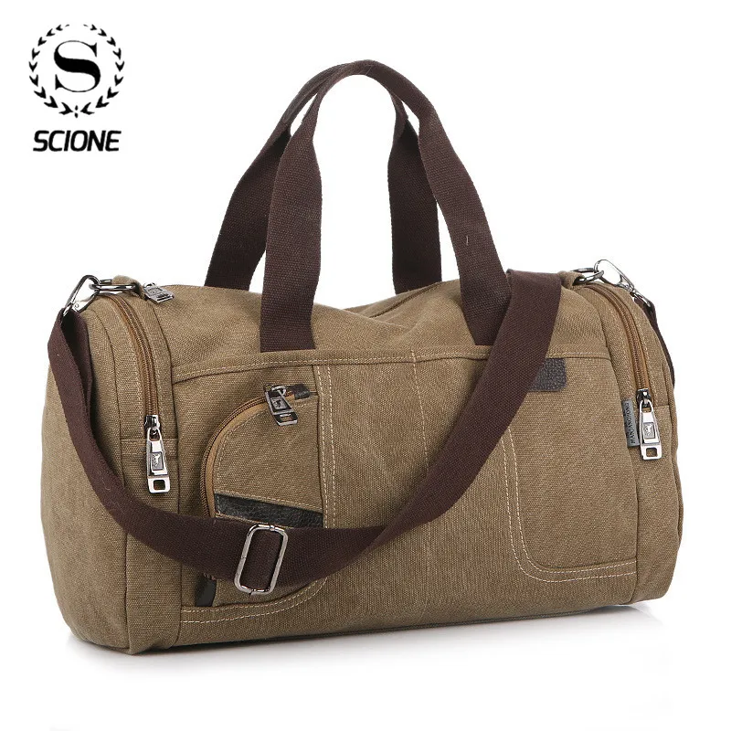 Сумка-мессенджер Scione Мужская парусиновая повседневная сумочка большой