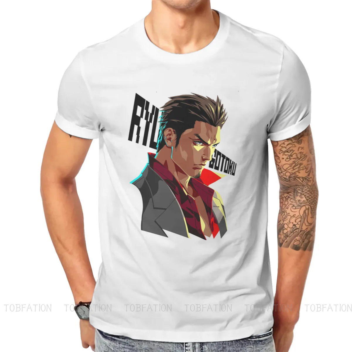 

Yakuza Ryu Ga Gotoku Kazuma Kiryu T Shirt Classic Graphic Summer Large Cotton Men's Tees Harajuku Crewneck TShirt