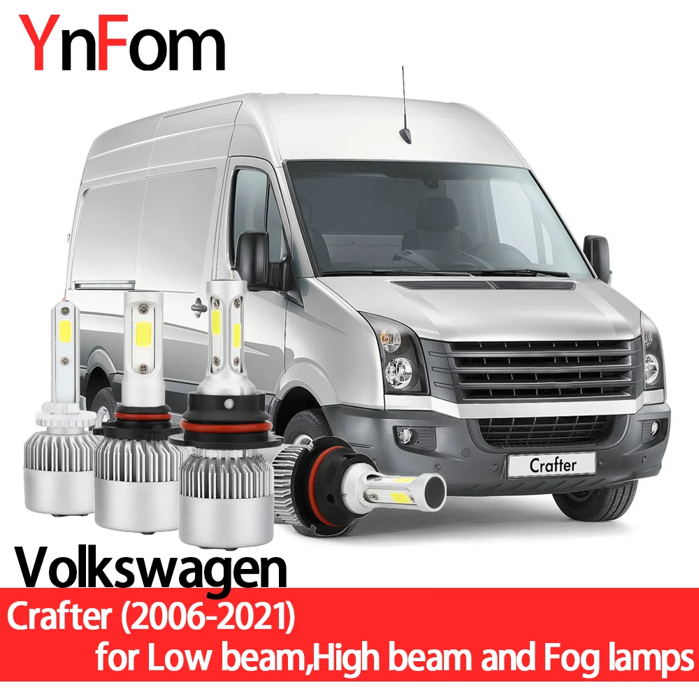 

YNFOM LED headlights kit for Volkswagen Crafter 2E,2F,SY,SX 2006-2021 low/high beam,fog lamp,car accessories,car headlight bulbs