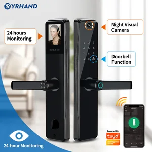 Блокировка камеры Tuya, биометрический, с отпечатком пальца, умный, с Wi-Fi, приложение, RFID, дверной замок