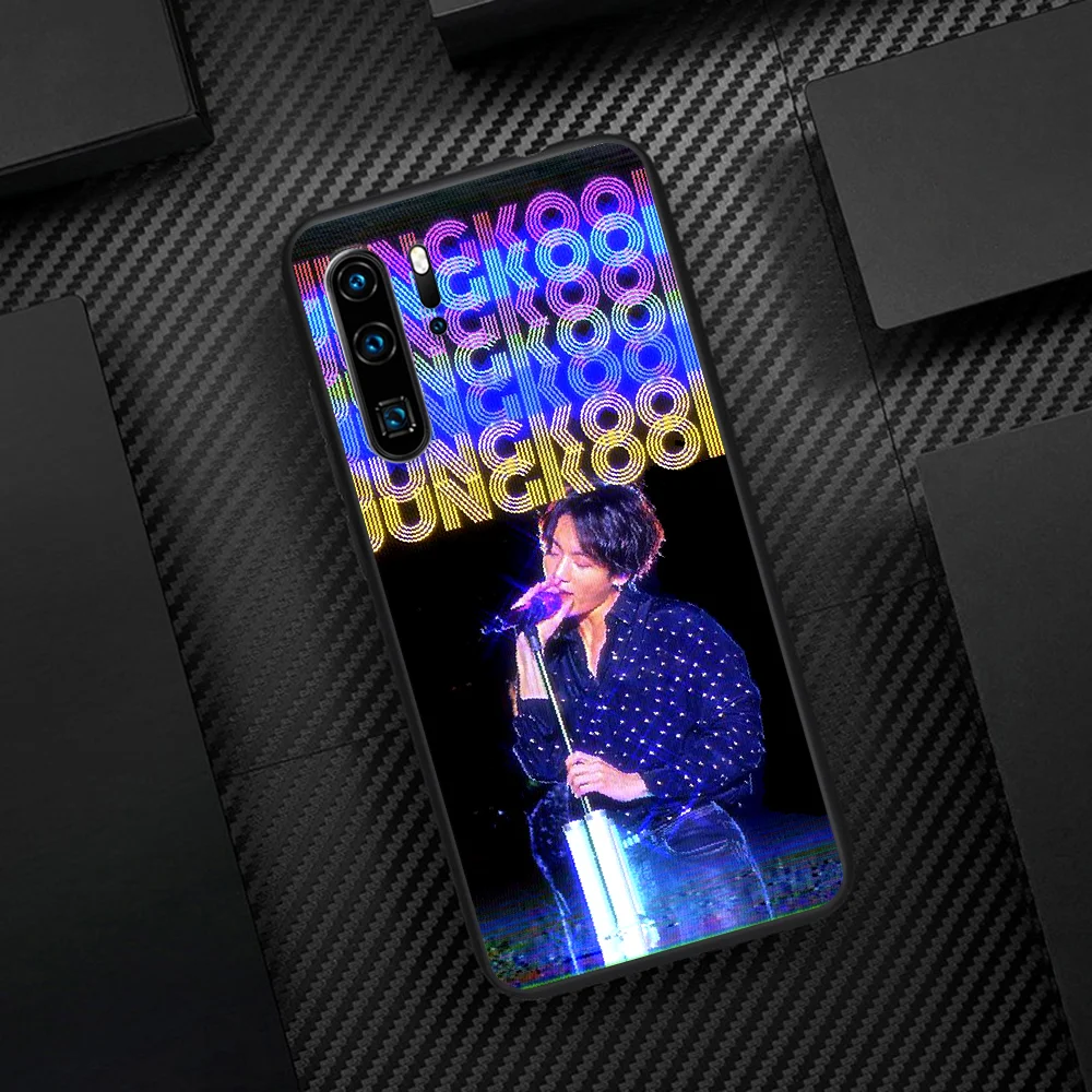 

Bangtan Boys Jeon Jung Kook Phone Case For Huawei P Mate 10 20 30 40 Pro Lite Smart 2019 2021 black Funda Fashion Cover Soft