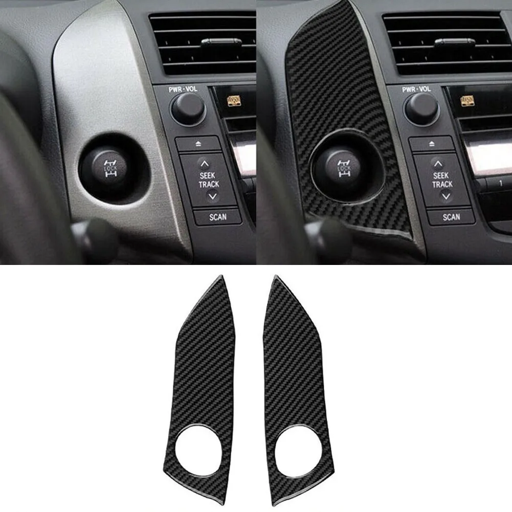 

2x For Toyota RAV4 2006-2012 Carbon Fiber Central Console Side Panel Cover Trim Automotive Interior Protection Strip