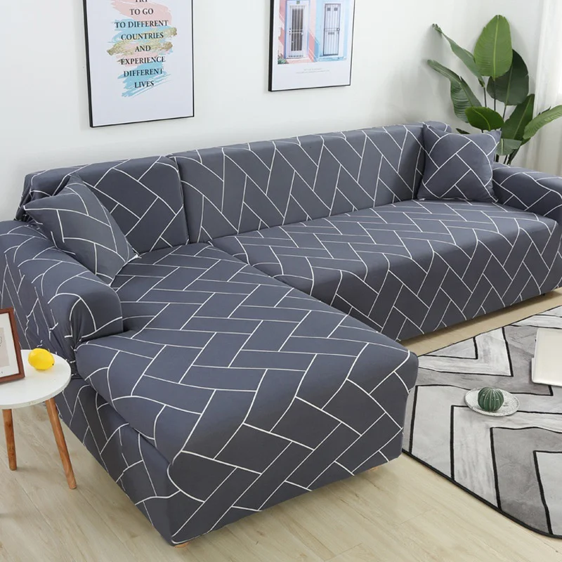 

Corner Sofa Slipcovers Modern Sofa Cover for Living Room Sectional Corner L-shape Chair Protector Couch Cover 1/2/3/4 Seater
