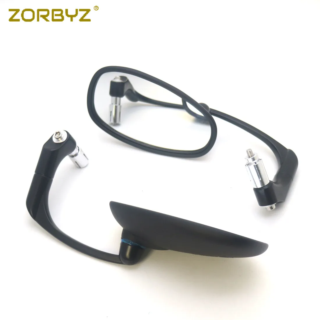 ZORBYZ мотоцикл зеркало 7/8 &quotчерный овальной формы для сварки пластмассовых плёнок