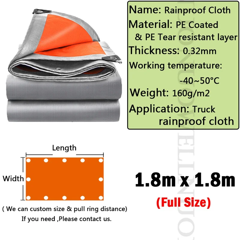 Утолщенный PE брезент Непромокаемая ткань уличный навес из парусины