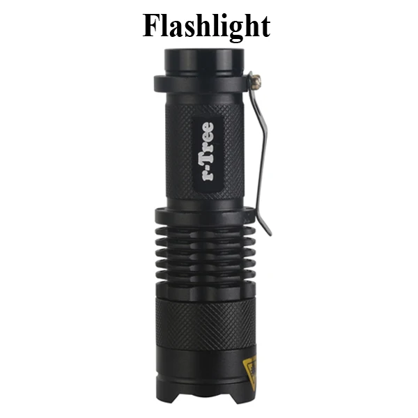 Flashlight Велосипедный светильник, 7 Вт, 2000 люменов, 3 режима, для велосипеда, Q5, светодиодный, для велоспорта, передний светильник, велосипедный светильник, s лампа, фонарь, водонепроницаемый, зум, вспышка, светильник BL0502 - Цвет: Flashlight