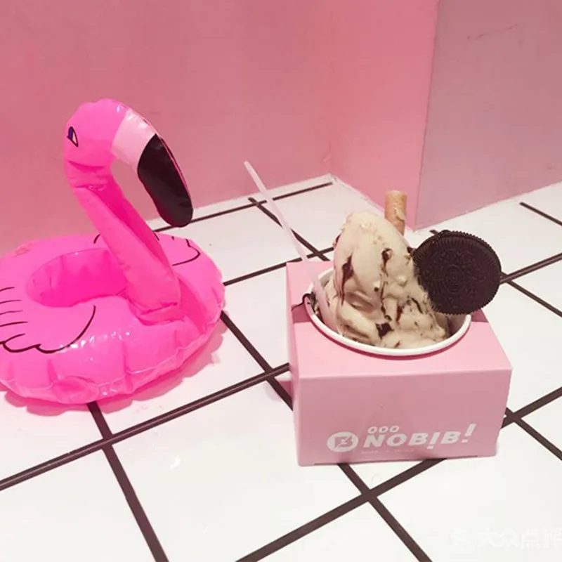 100 шт. креативная розовая чашка для мороженого прозрачная пластиковая холодных