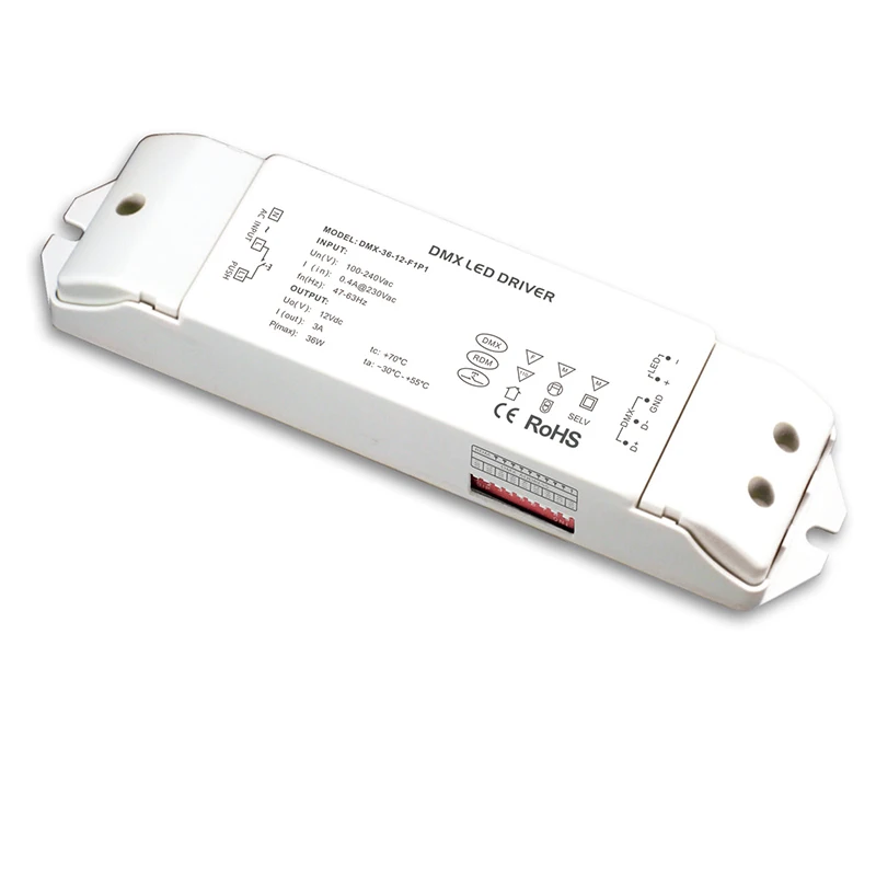 Новый светодиодный DMX дали затемняя драйвер 220VDMX512/RDM Мощность привод AC100V 240V Вход