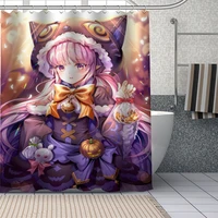 new custom anime kyouka princess connect curtains polyester bathroom waterproof shower curtain with plastic hooks more size