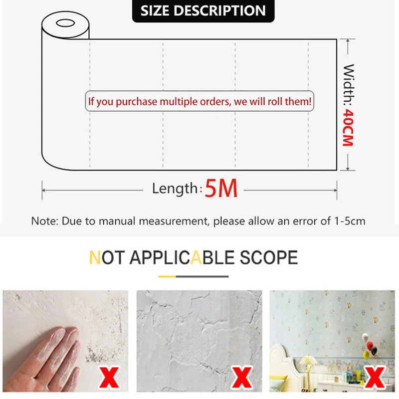 5m waterproof pvc wallpaper solid color laser self adhesive diy home decor wall stickers for wardrobe covers kitchen cabinets free global shipping