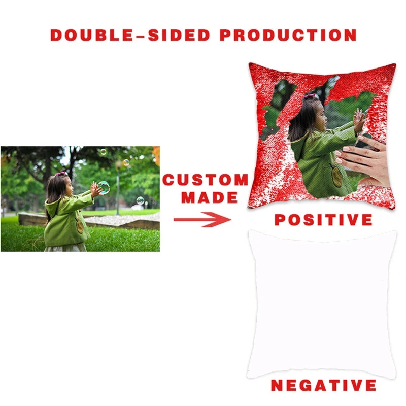 Чехол для подушки Fuwatacchi на заказ сделай сам наволочка с блестками русалки