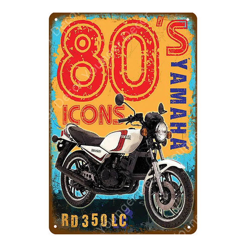 

Motor Oil Metal Signs Classic Motorcycle Poster Vintage Painting Decorative Wall Plaque For Bar Pub Garage Decoration YJ125