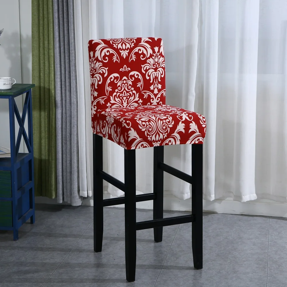 Китайский Стиль чехлы для стульев короткие задний барный спандекс на стулья