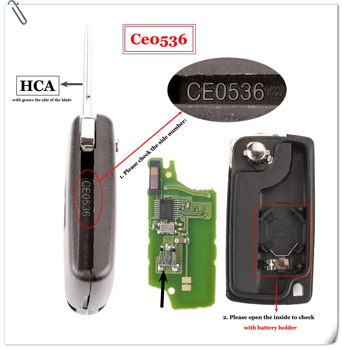 Bilchave 3 ButtonsCar дистанционный ключ VA2/HU83 лезвие для peugeot 407 307 308 607 Ce0523 Ce0536 ASK/FSK 433 МГц ID46