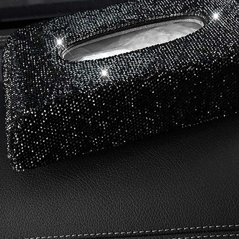 

HOT SALE Diamond Tissue Box Household Car Storage Box Fashion Creative Car Decoration Multifunctional Car Storage Box Fashion Cr
