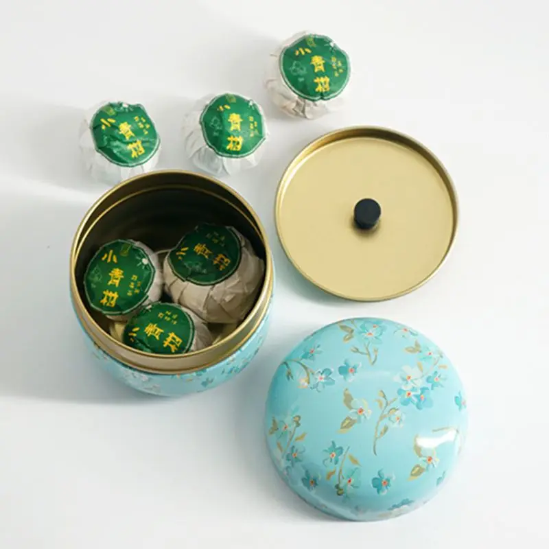 Круглый металлический чехол в японском стиле с цветами органайзер для свадебных