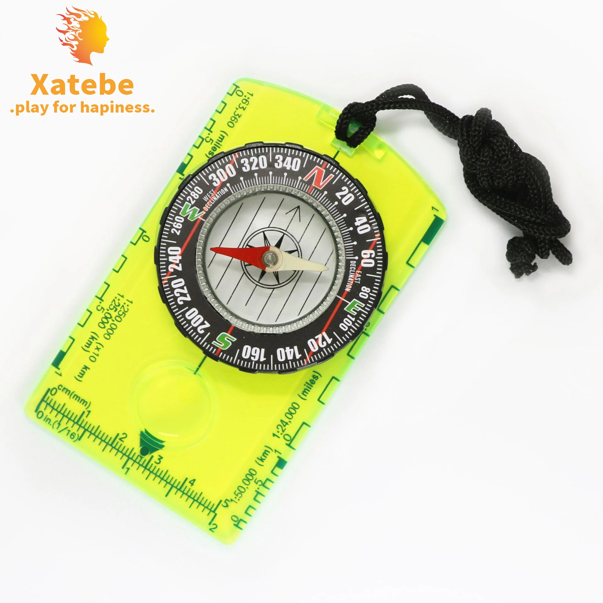 

Outdoor Camping Directional Cross-country Race Hiking Special Compass Baseplate Ruler Map Scale Compass Night Boy gift tool New
