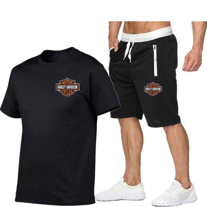 

Fashion Alpinestars t-shirt Shorts Set Men Summer 2pc Tracksuit+Shorts Sets Beach Mens Casual Tee Shirts Set Sportswears S-XXXL