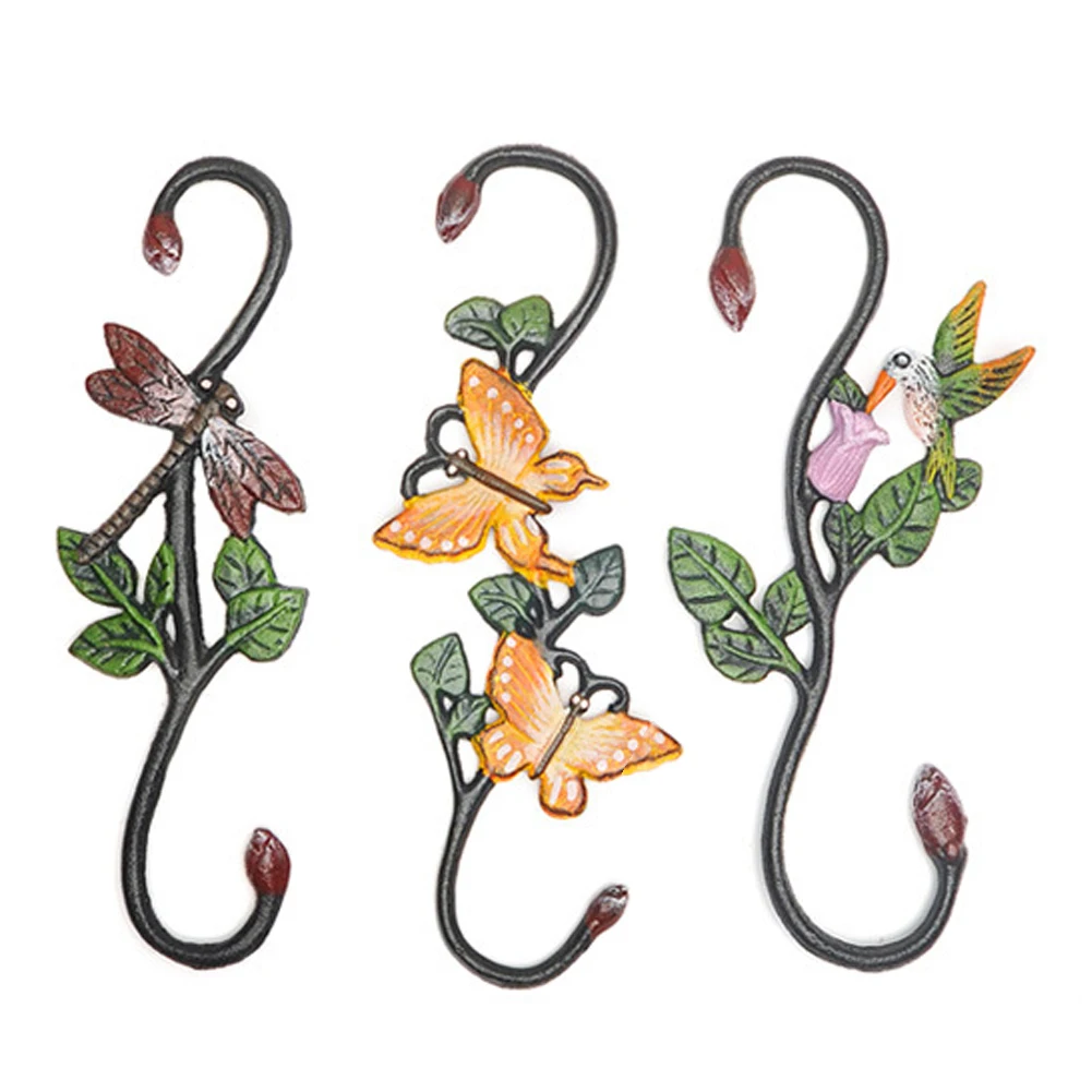 

Fashion Wall Hanging Flower Pot Support Bracket Hook Iron Hanger Plants Holder Balcony Home Outdoor Indoor Gardening Decoration