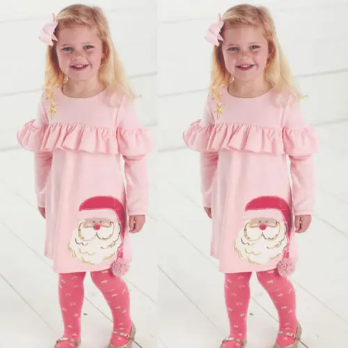 Рождественские комплекты одежды для новорожденных девочек топы из хлопка с