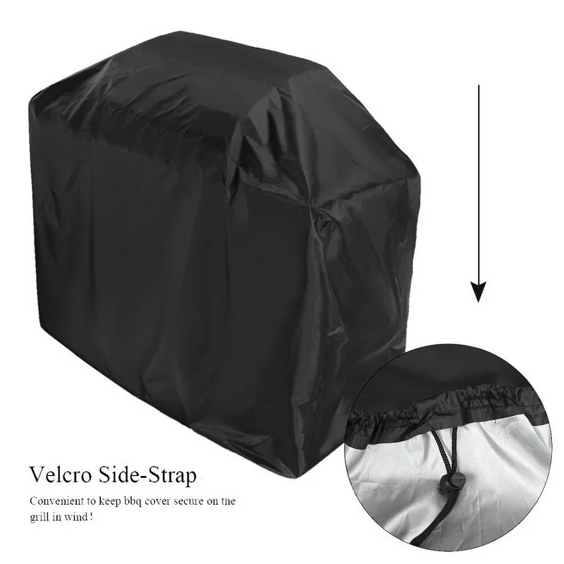 Bache Barbecue Black Waterproof BBQ Cover Outdoor Rain Grill Barbacoa Anti Dust Protector For Gas Charcoal Electric Barbe | Дом и сад