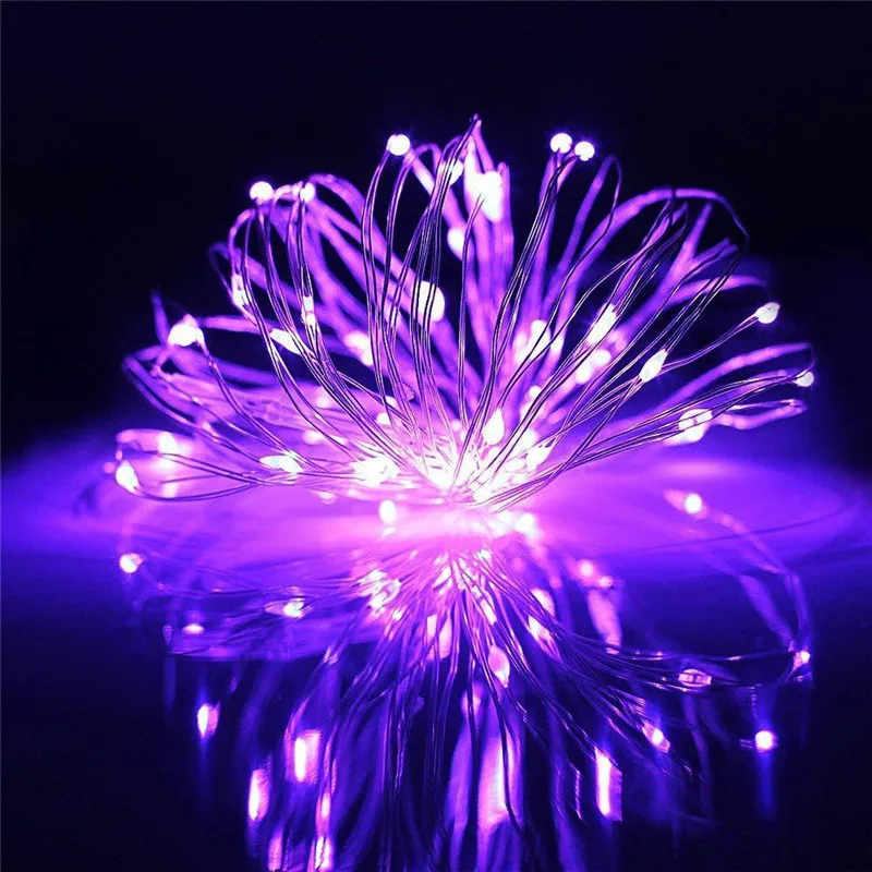 10 м светодиодная Солнечная лампа гирлянда наружная новогодняя праздничная
