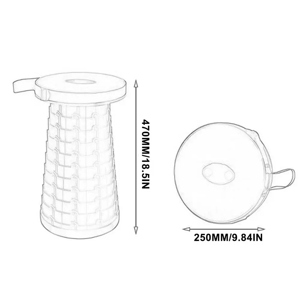 

Portable Retractable Foldable Chair Light Weight Strong Adjustable Plastic Stool For Fishing And Traveling