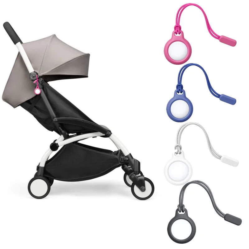 

Secure Holder With Strap For Apple Airtag Case Protective Cover Bumper Tracker Anti-scratch Keychain Device Keychain Accessories