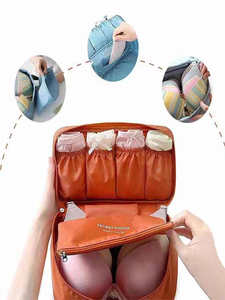 Модная Женская дорожная косметичка для бюстгальтера нижнего белья сумка