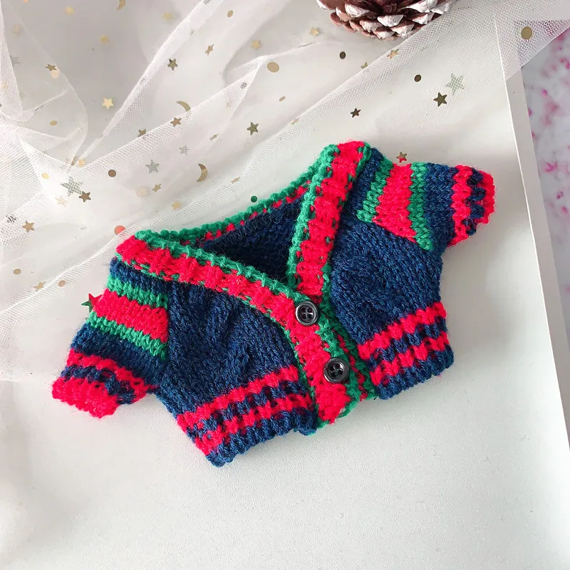 

20cm Star Idol Doll's Blue Hooded Scarf Sweater Sweater Coat 20cm Star Idol Doll's Clothes Accessories(without Doll)