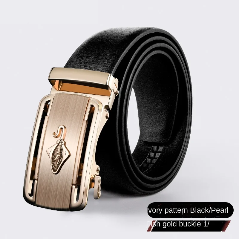 

Men Belt Male Genuine Leather Belt Men Strap Belts for Men Automatic Buckle Black Men's Belts Cummerbunds Fashion Belt