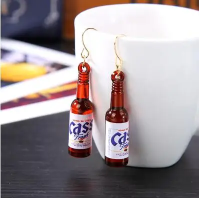 Earrings Personality 3UMeter индивидуальные серьги модные летние серьги Милые простые серьги женские серьги в виде бутылок - Окраска металла: Earrings Personality