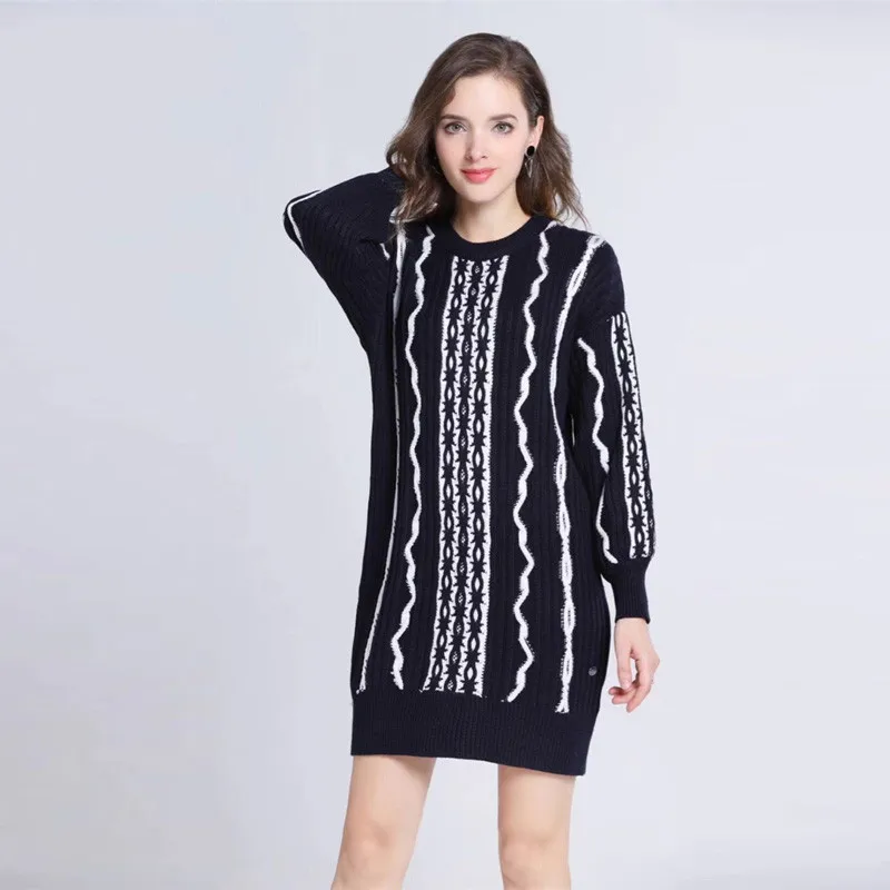 Высококачественное новое осенне зимнее 2018 модное подиумное женское свободное