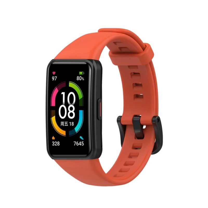 Replacement Sport Silicone Watch Band Wrist Strap for Honor Band 6 Smart Watch T3EB