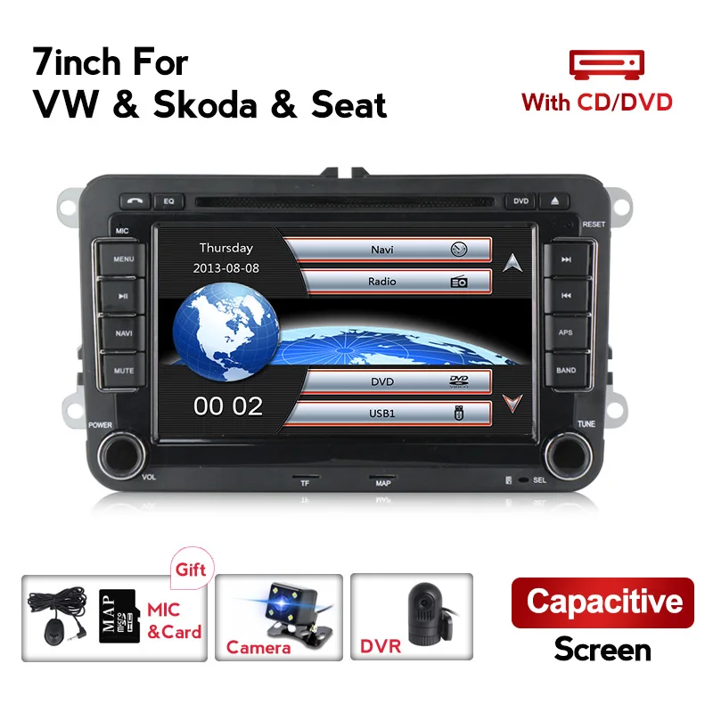 7-дюймовый автомобильный мультимедийный плеер с GPS-навигацией для Volkswagen VW Passat B7 B6