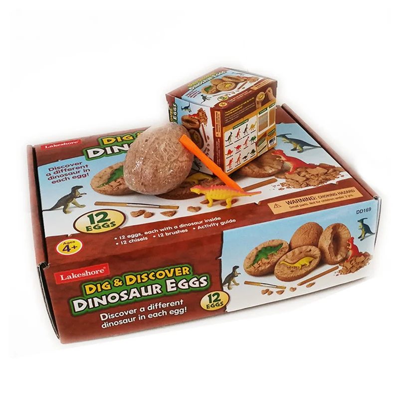 12 штук динозавр набор яиц для массажа модель тиранозавра игрушки научно