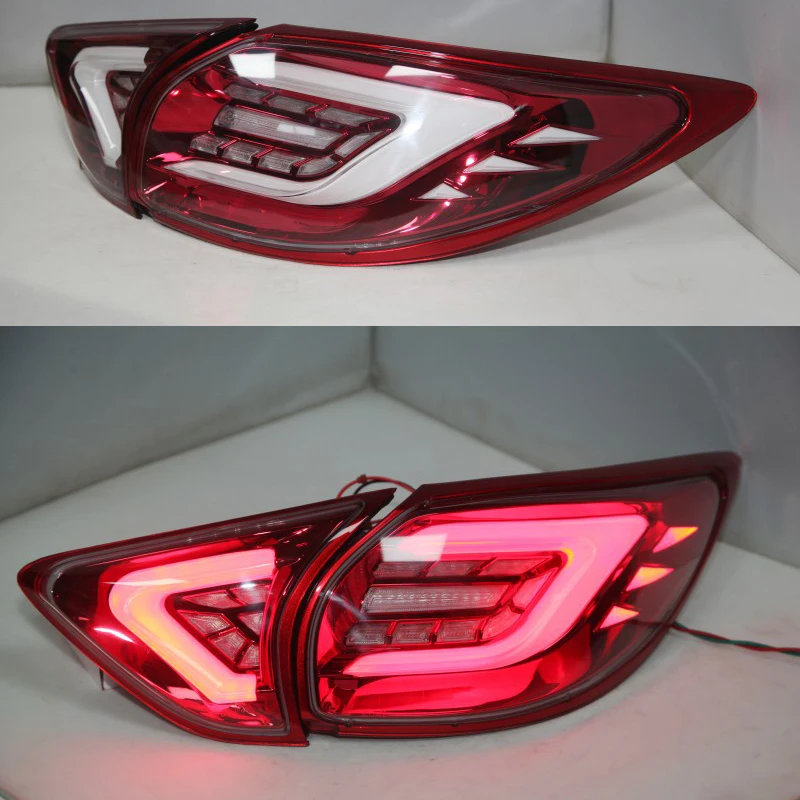 

Задний светодиодный фонарь в сборе для Mazda CX-5 2012-2018, задний фонарь, задний фонарь s, красный корпус, прозрачная линза, 1 пара