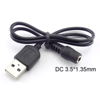 dc female power jack to usb a male plug 3 5 x 1 35mm plug extension line cable for barrel connector power cord usb 2 0 male u27