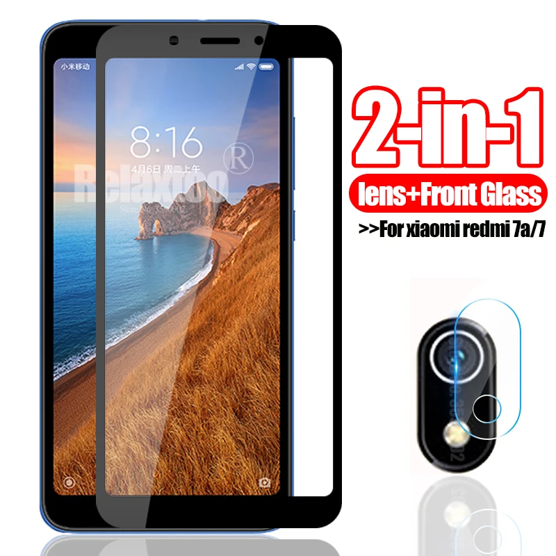 2 в 1 защитное стекло redmi 7a Защита объектива камеры для xiaomi 7 закаленное на xaomi redmi7 a