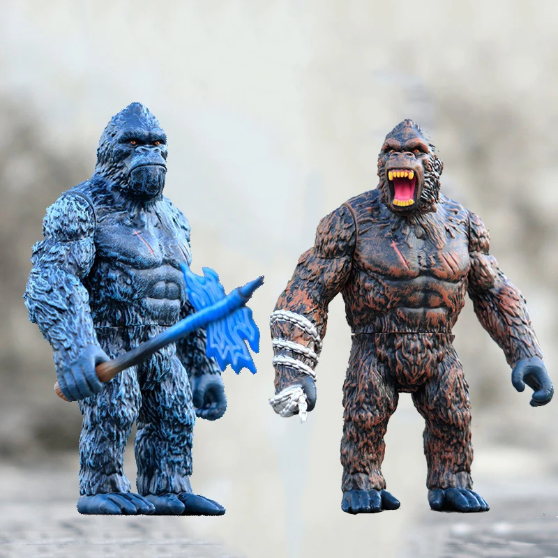 Godzilla Vs King Kong Anime Figures Gorilla Action Figure Orangutan Figurines Model Chimpanzee Minifigure Figma Kids Toys Gifts