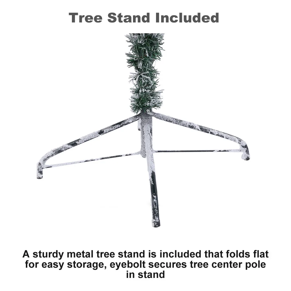 6/7.5 футов искусственная Рождественская елка с металлической складной подставкой